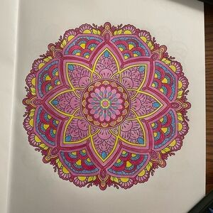Vibrant Pink and Blue Mandala Art Print